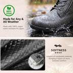 Women's Combat Boots Non-Slip Soft Sole Winter Ankle Booties Grey 8