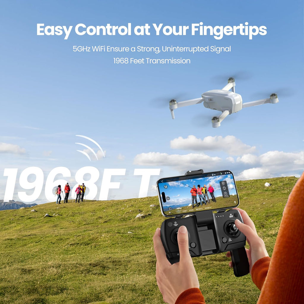 Drones with Camera for Adults 4K, GPS Drone, One-Key Auto Return | Brushless Motor, Under 249g, 46 Mins Flight Time