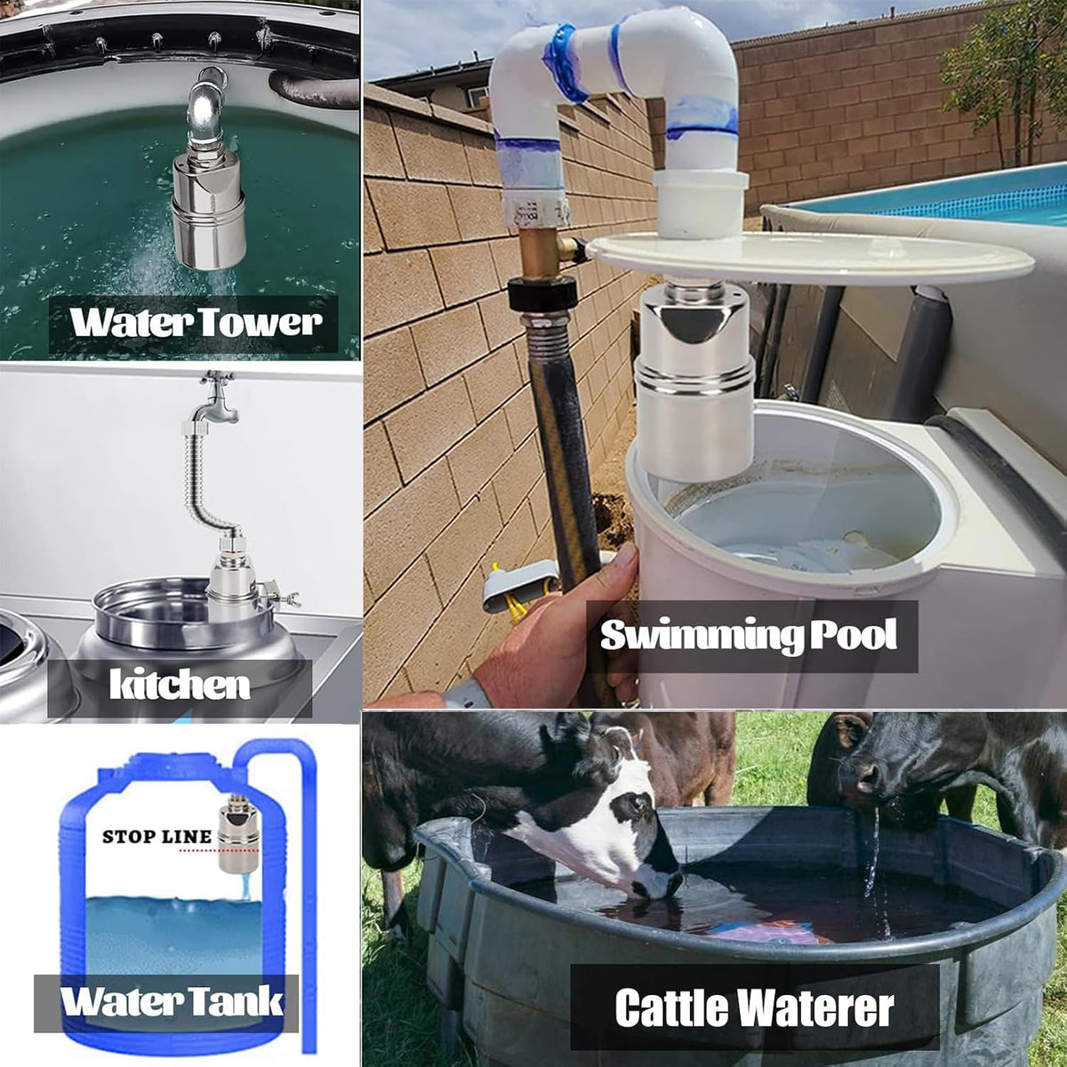 1/2'' Automatic Water Level Control Valve Auto Shut Off Ball Mini Float Valve 304 Stainless Steel Float Valve