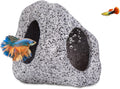 Betta Fish Tank Rock Cave Decor Aquarium Accessories, Medium | Aquarium Decorations Stones House for Hiding and