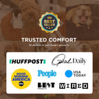 Calming Dog Bed Medium Large Size Dogs Washable Pet Bed,33ins Camel