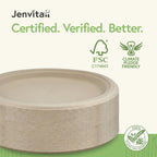 Bamboo Dinner Plates, 500 Pack, 9 Inch Compostable