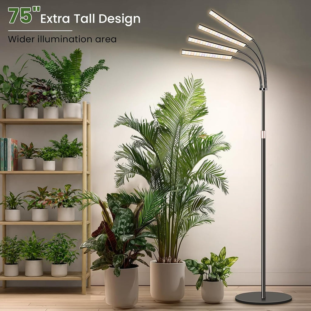 Grow Lights for Indoor Plants, 75" Tall Full Spectrum Plant Grow Light | 228 LEDs Full Spectrum Grow Light with