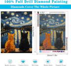 Cat Diamond Art Kits for Adults Diamond Painting Kit 12x16in