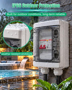50Amp GFCI SPA Panel Disconnect Switch, 120V IP66 Circuit Breaker Box