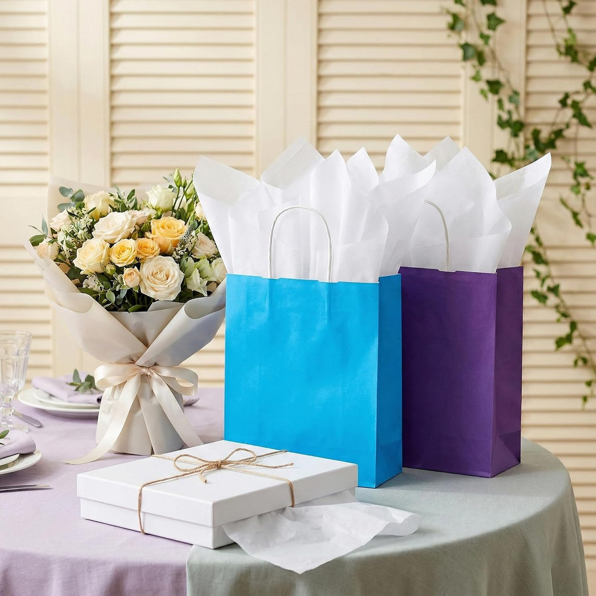 50 Sheets White Tissue Paper, 24 x 36 Inch, Acid-Free Tissue Paper