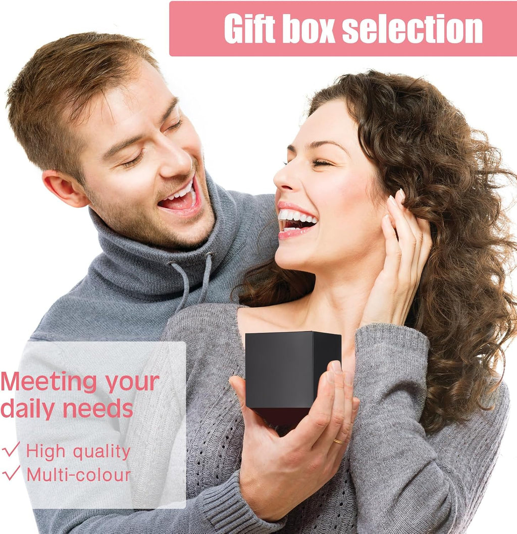 48 Pack Black Gift Boxes Small Cardboard Gift Boxes with Lids