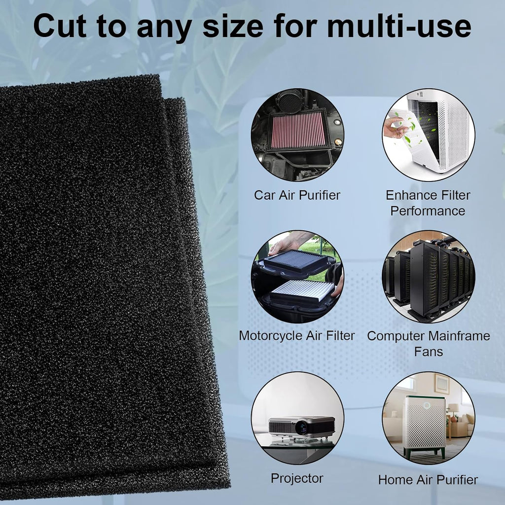 Air Filter Foam Sheet Material, 24" x 12" x 3/8" 40 PPI Filter Foam Sheet