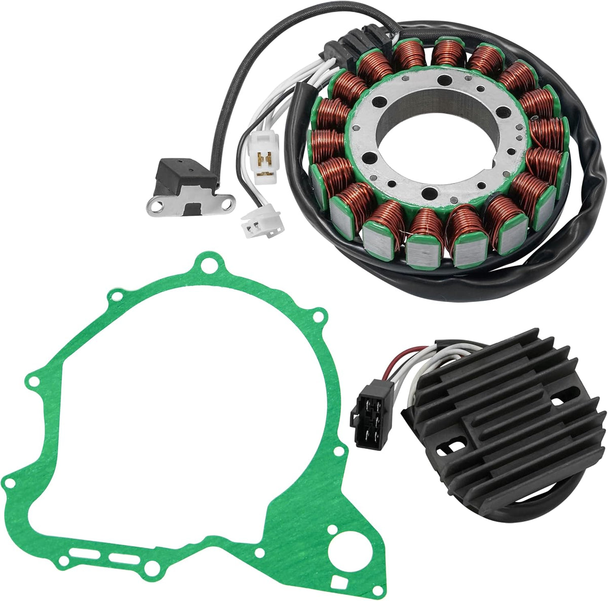 Caltric Stator and Regulator Rectifier with Gasket Compatible With Yamaha V Star 650 Xvs650 Classic 2004-2010
