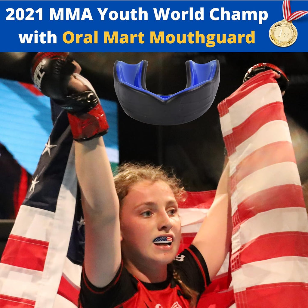 Pro Mouth Guard for Sports (Adult) - Football, MMA, Boxing, BJJ | USA Flag, Fangs, 15+ Colors to Choose From
