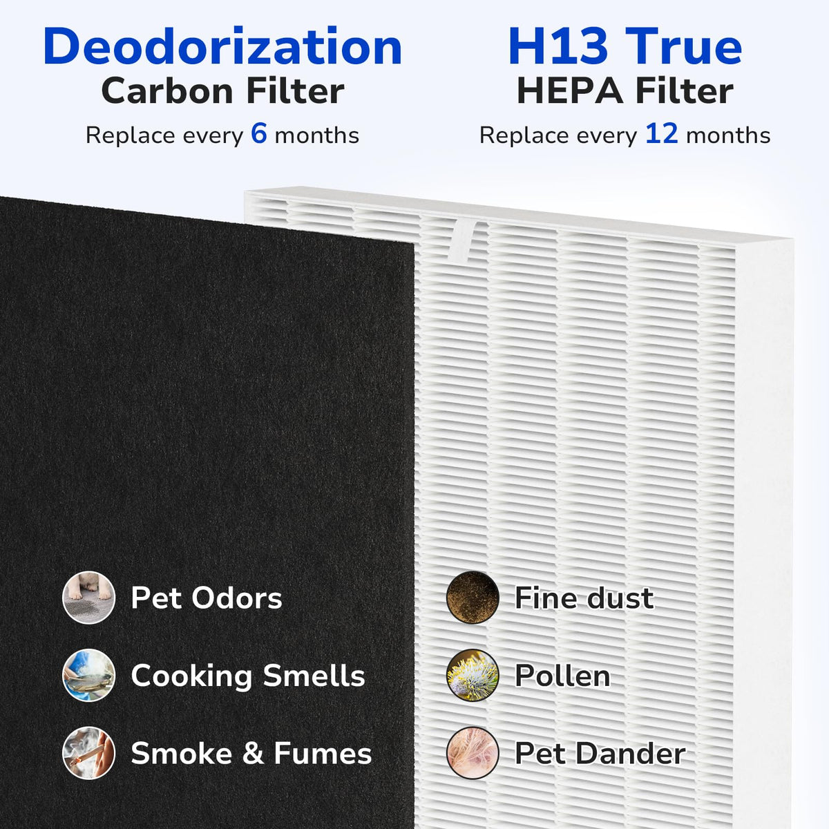 2-Pack Airmega AP-1512HH Filter Replacement for Coway Air Purifier