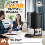 100 Cups Commercial Coffee Urn with Temp Control，Extra Large Coffee Maker