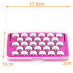 28pcs Size A SA156 Prewound Bobbin Thread - White