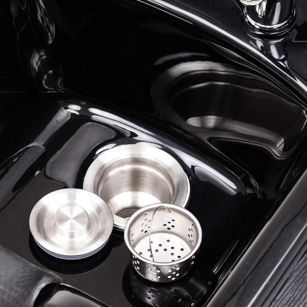 Multi-Functional Backwash Sink Station with Shampoo Bowl for Hair Stylist, Salon Spa Beauty Cabinet with Faucet