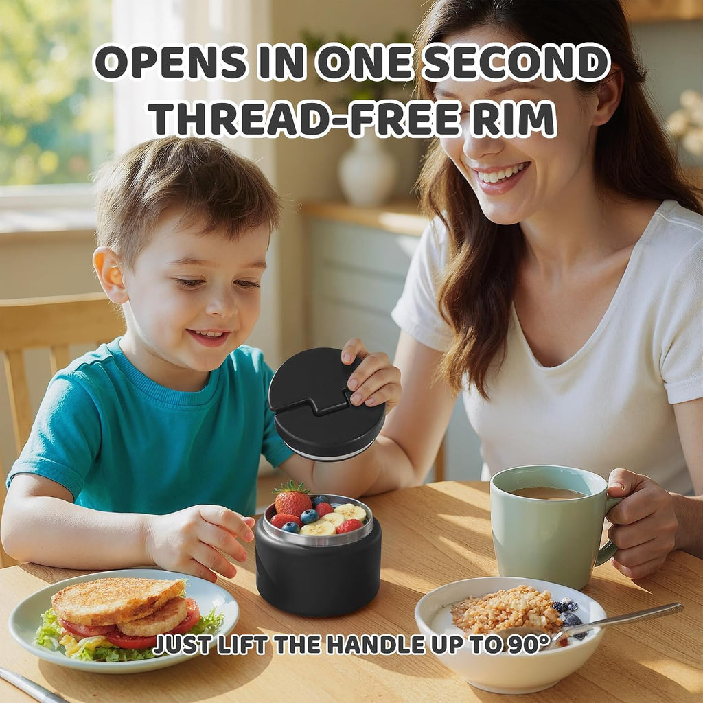 14.5oz Soup Thermo for Hot Food Kids Vacuum Insulated Food Jar Twist-Free Soup Thermo for Hot Food Kids Leakproof