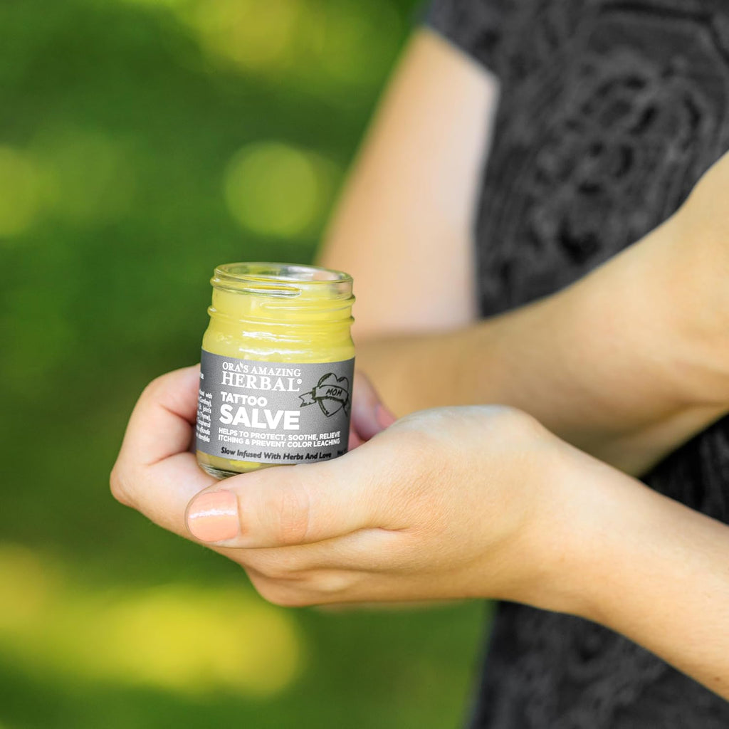 Tattoo Salve, Apothecary-Grade Tattoo Aftercare Balm, Natural Tattoo Ointment for Healed Tattoos, Itch Relief Cream