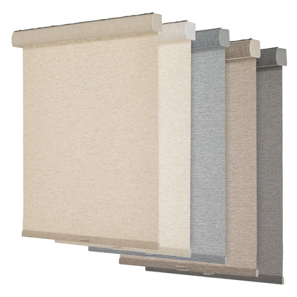 Light Filtering Roller Shades for Windows,Cordless,Linen Fabric,Roller Blinds,Thermal Insulated Fabric UV Protection