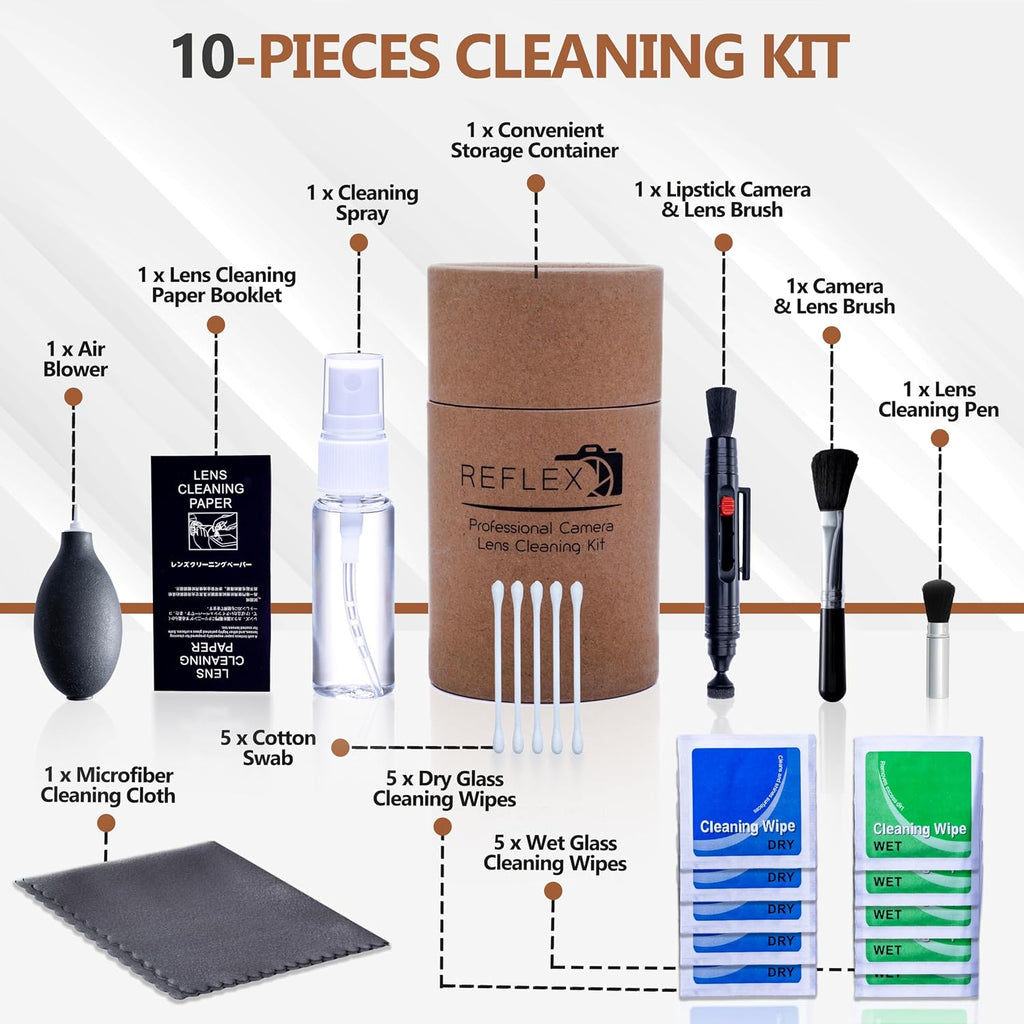 Professional 19 in 1 Camera Cleaning Kit, Camera Lens Cleaning Kit with Lens Pen, Air/Dust Blower, Microfiber Lens