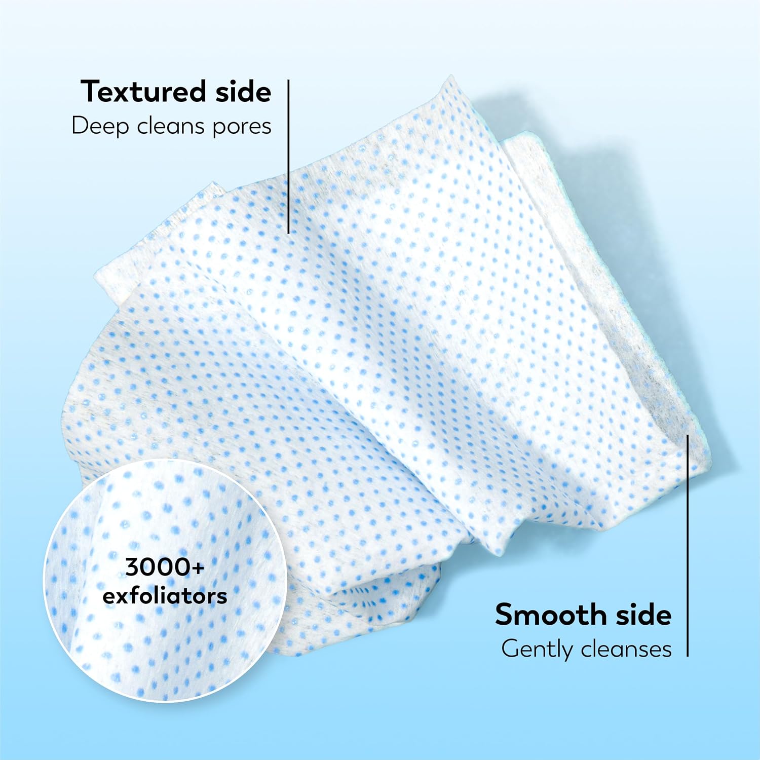 Makeup Remover Wipes, Daily Facials Deep Clean Face Cleanser for Normal to Oily Skin, Alcohol & Fragrance Free, Soft