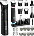 6 in 1 Beard Trimmer for Men, Waterproof Cordless Electric Razor Shaver, Men's Grooming Kit for Mustache, Hair, Face