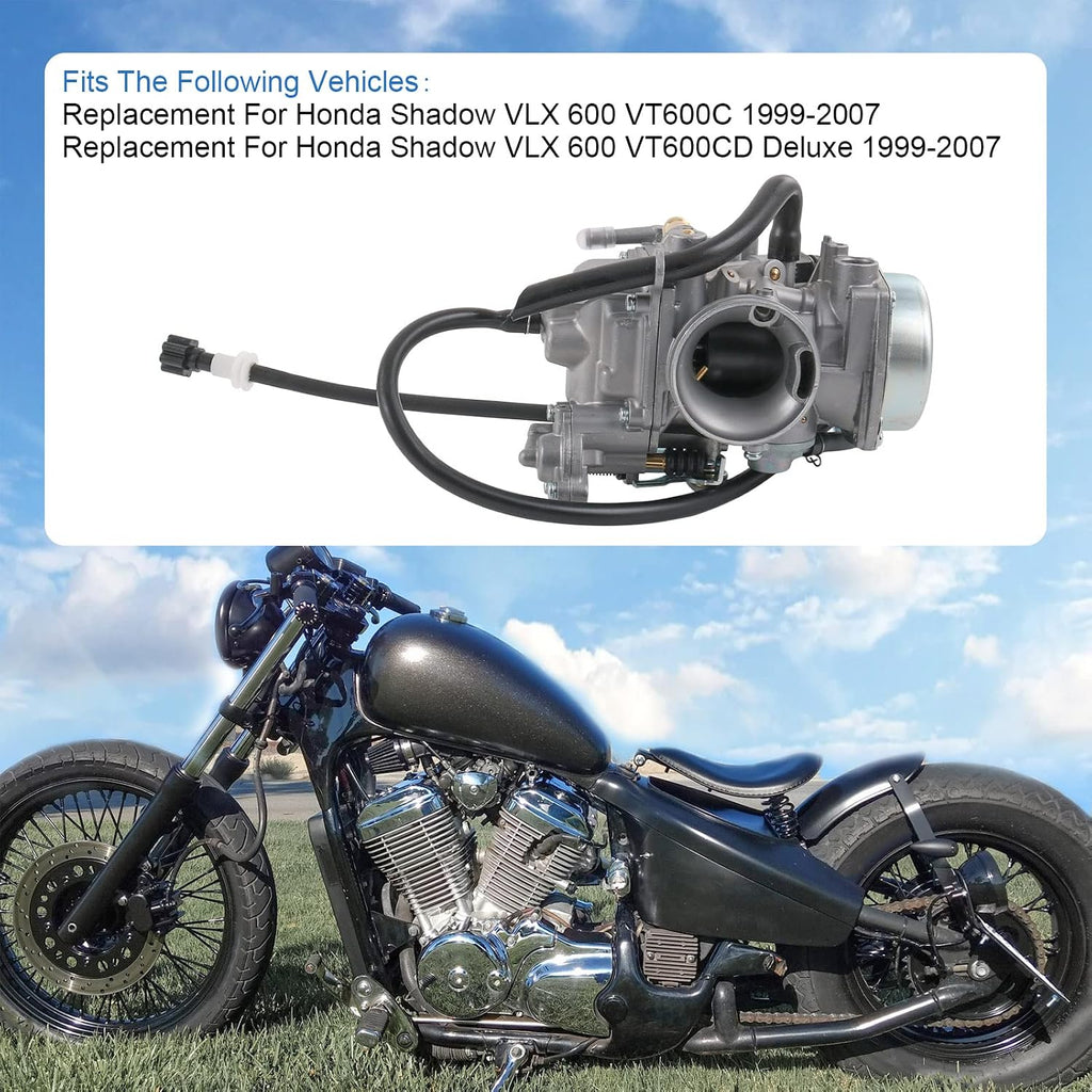 Carburetor & Fuel Filter Compatible with Honda Shadow 1999-2007