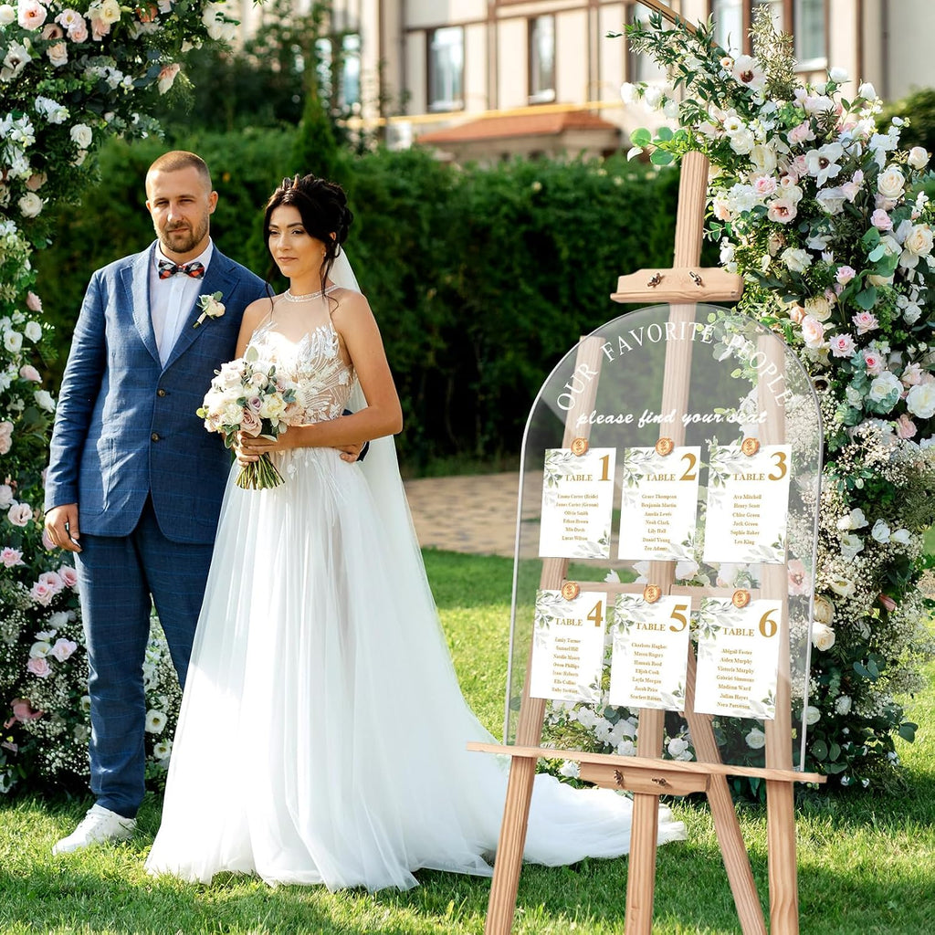Wedding Seating Chart Board Display 24x18 Clear Welcome Sign
