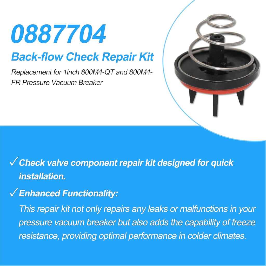 0887704 Backflow Check Repair Kit fit for 800M4 Pressure Vacuum Breaker