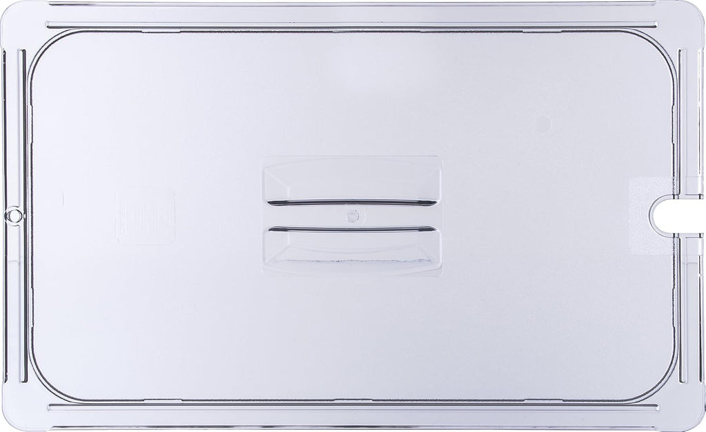 Storplus Full-Size Plastic Food Pan Lid with Notched Handle for Catering, Buffets, and Restaurants, Polycarbonate