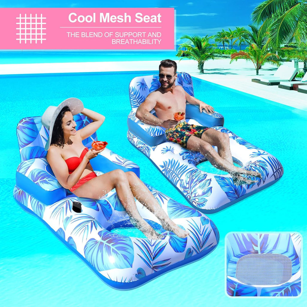 Inflatable Pool Floats, Solar Powered Large Swan Pool Float Adult, LED Color Changing