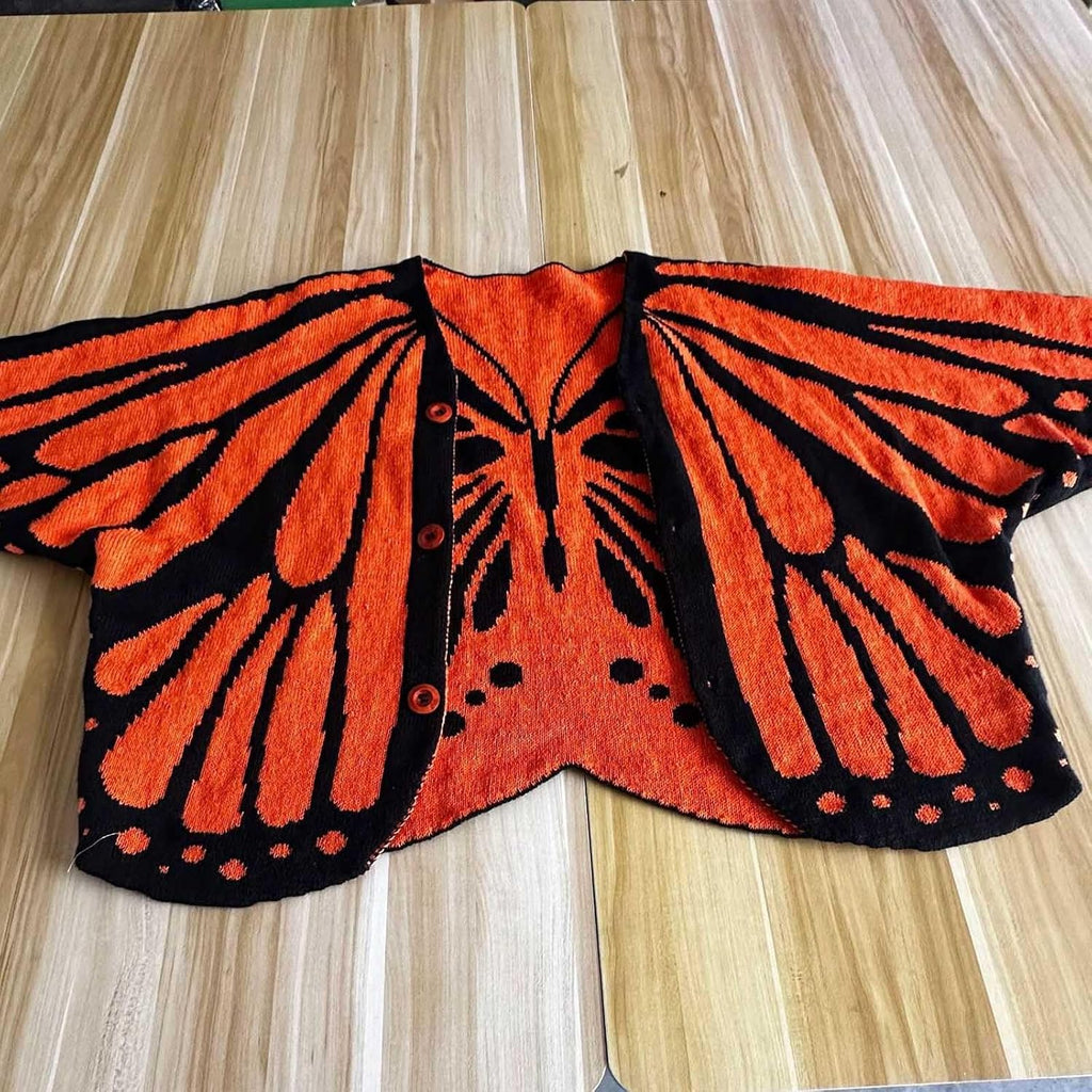 Girls Cardigan Sweater Wrap Monarch Butterfly Comfortable Kid Fall Jackets | Back To School Clothing For Teen