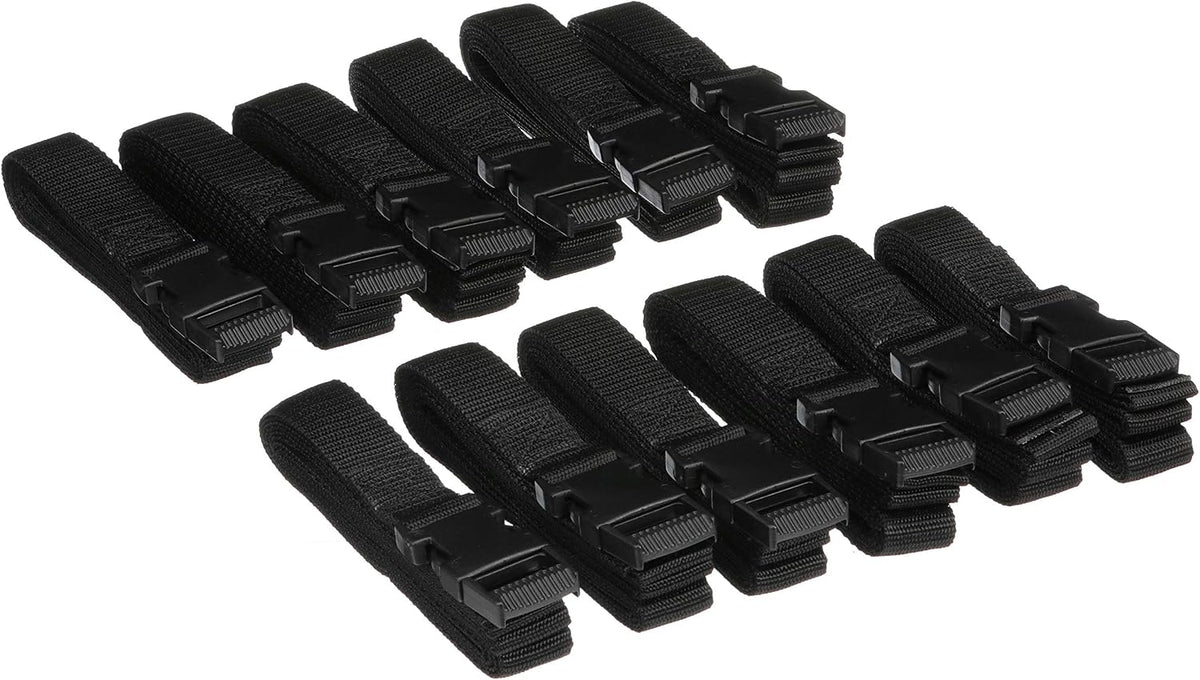 Seachoice Boat Cover Tie Down Strap Down Kit, Black, Includes 12 Straps