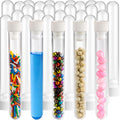 Clear Plastic Test Tubes with Screw Top Lids, 25 Pack, 10 ml