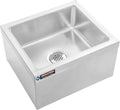 19x22x12 Commercial Floor Mop Sink - NSF Certified 304 Stainless Steel Utility Room Service Basin with Leak Proof