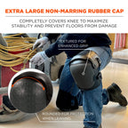 ProFlex 360 Knee Pad, Hinged Design, Hard Shell, Non-Marring Rubber Cap, Extra Large
