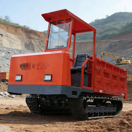 Mini Crawler Dumper, Tracked Carrier, Track Dumper with Hydraulic Self Dump Bed, Small Crawler Dumper for Narrow