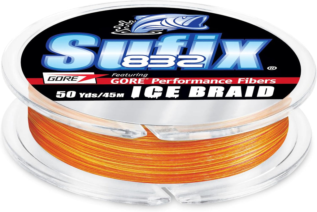 Advanced 832 Ice Braid Fishing Line, High-Strength, Low-Stretch Ice Fishing Braid for Extreme Cold Durability, 50