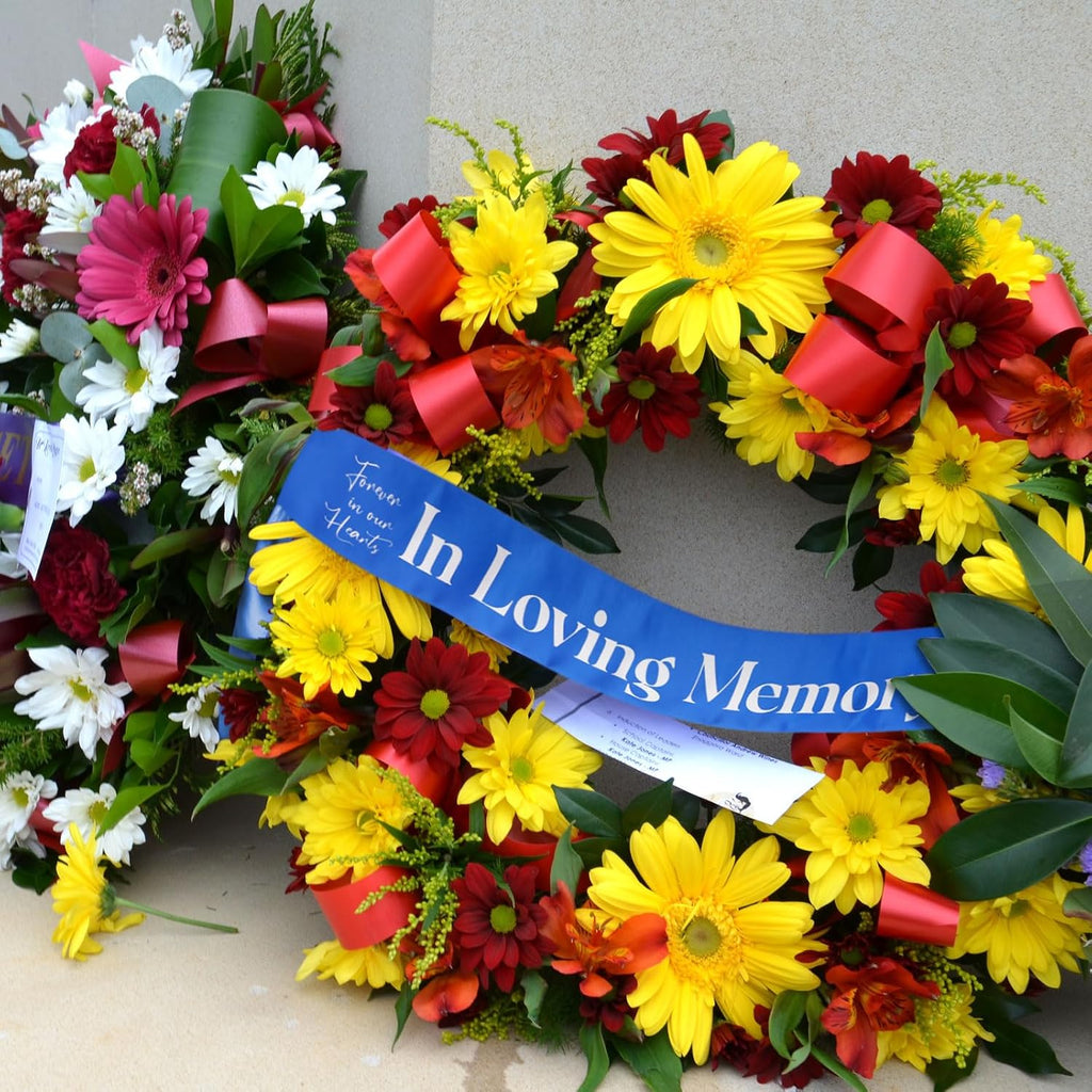 Funeral Sash Memorial Wreath Sash Funeral Ribbon Celebration of Life Ribbon for Casket or Wreath Flowers Memorial