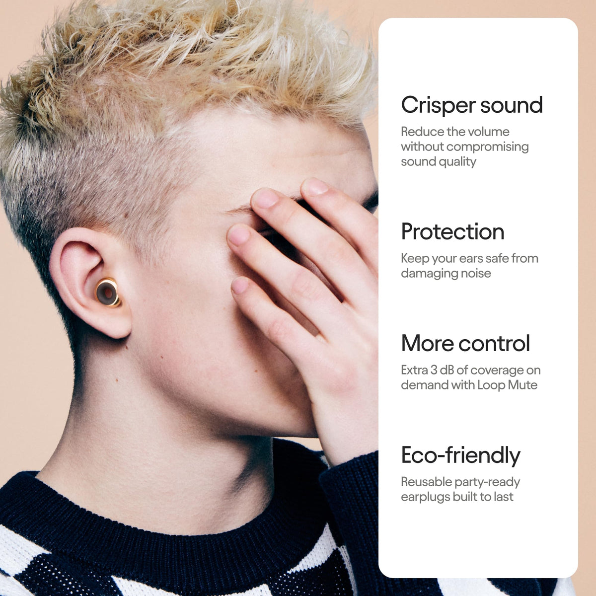 Experience 2 Plus Ear Plugs - Stylish Certified Protection + Mute