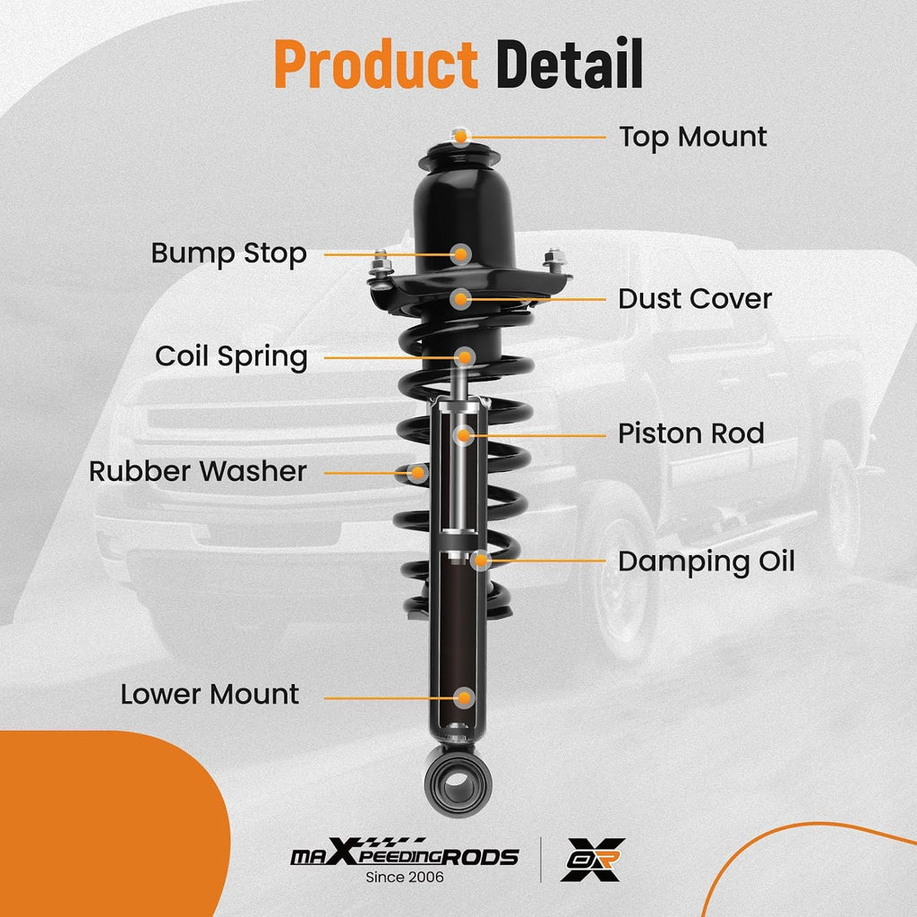 maXpeedingrods 172599L 172599R Rear Strut for Toyota Corolla 1.8L 2.4L 2009-2013 Matrix FWD 2009-2013 Pontiac Vibe FWD 2009-2010