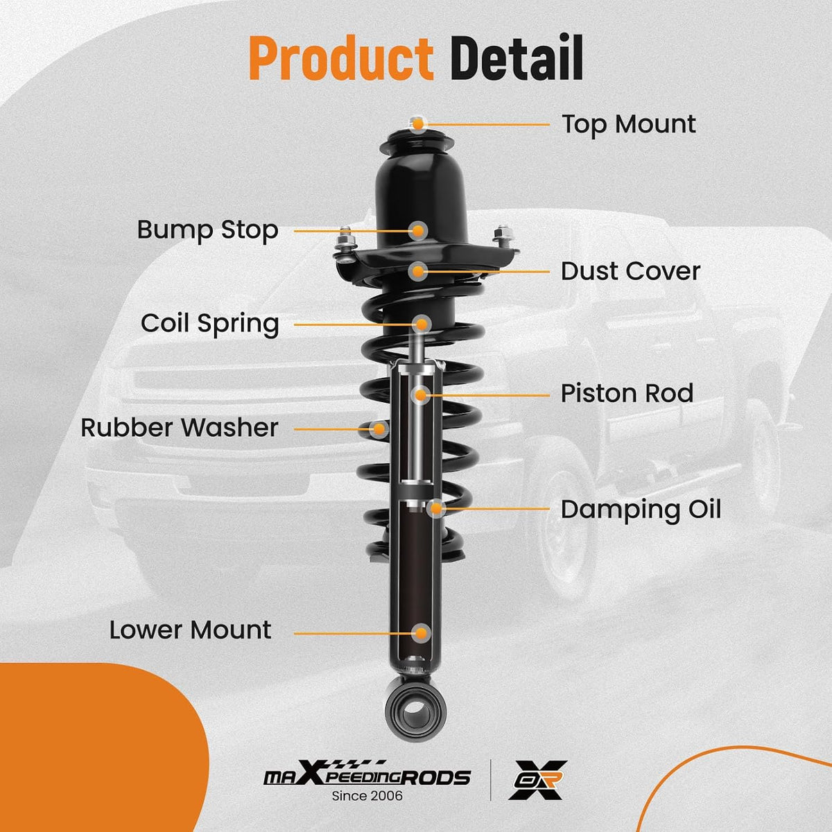 maXpeedingrods 172599L 172599R Rear Strut for Toyota Corolla 1.8L 2.4L 2009-2013 Matrix FWD 2009-2013 Pontiac Vibe FWD 2009-2010