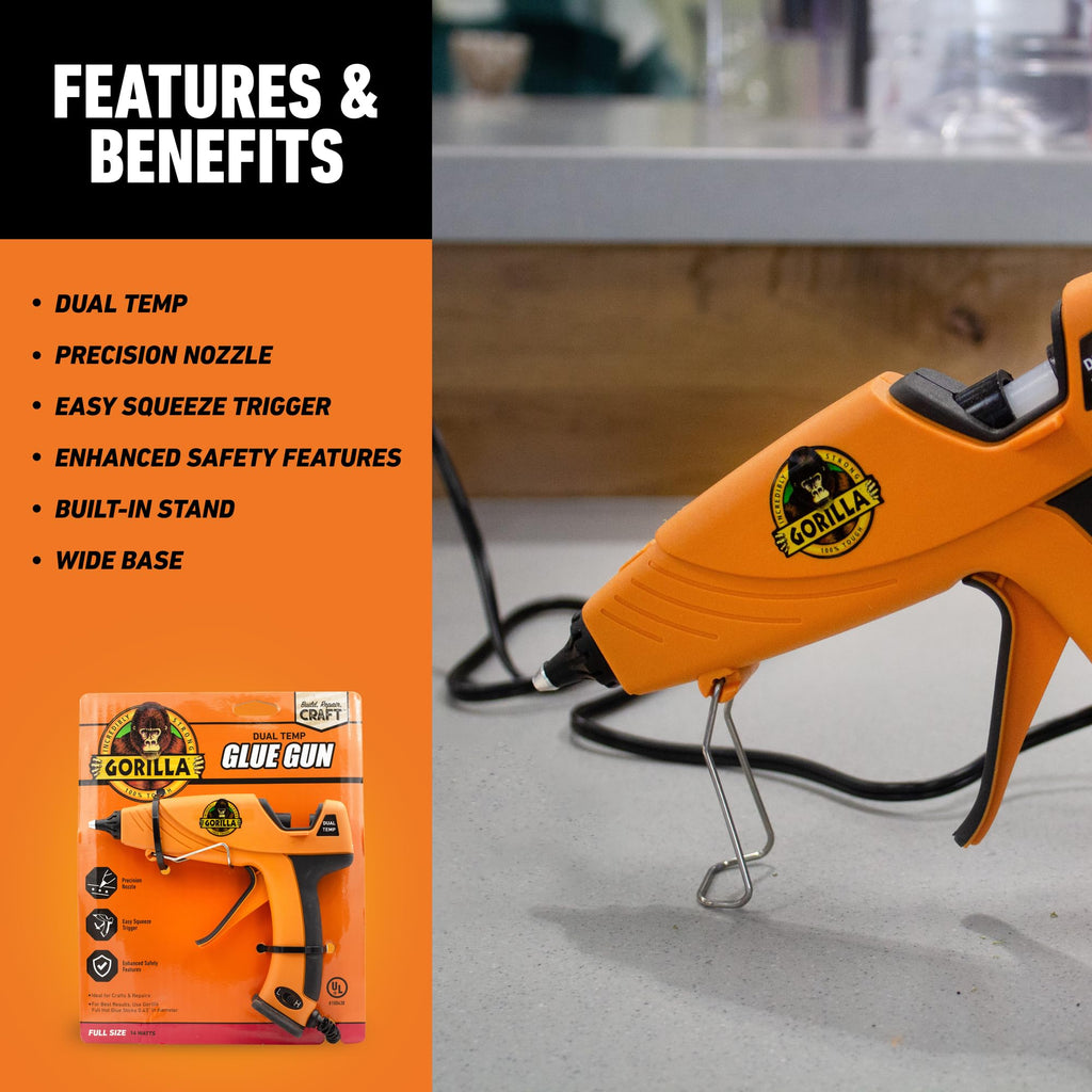 Hot Glue Gun Kit, Dual Temp, Includes 45 Sticks