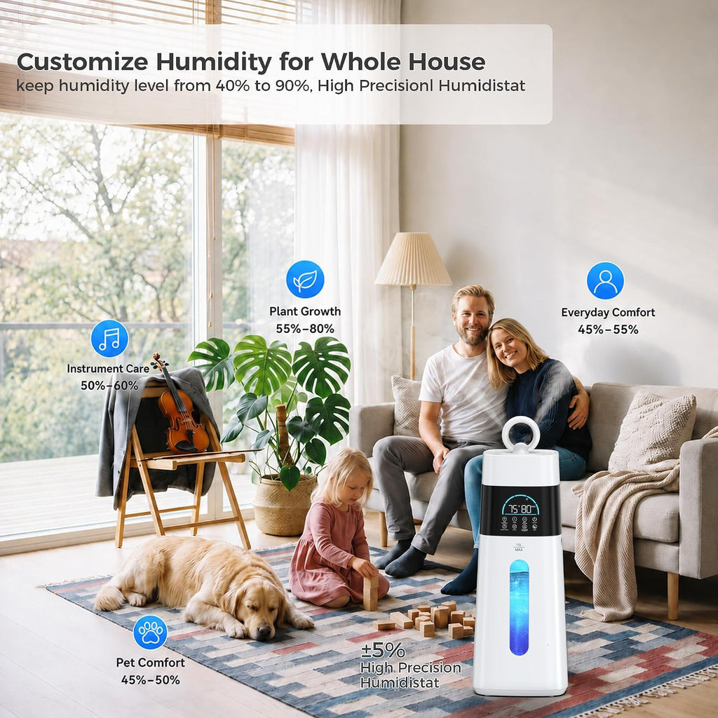 Humidifiers for Bedroom,15L/3.96 Gal 800 sq.ft, Cool Mist Humidifier Large Room with 350mL/H Spray Output for Home