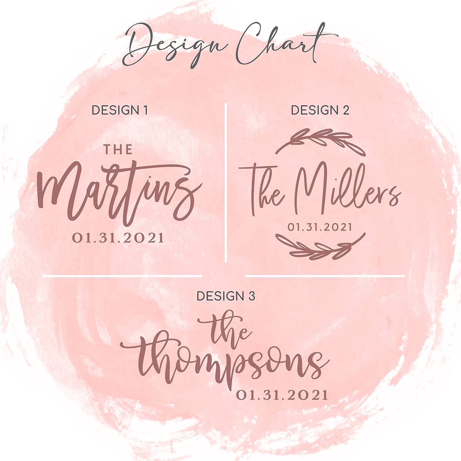 Personalized Wedding Guest Book Alternative | Family Name, Date | 5 Optional Wooden Colors, 2 Optional Shapes, 4