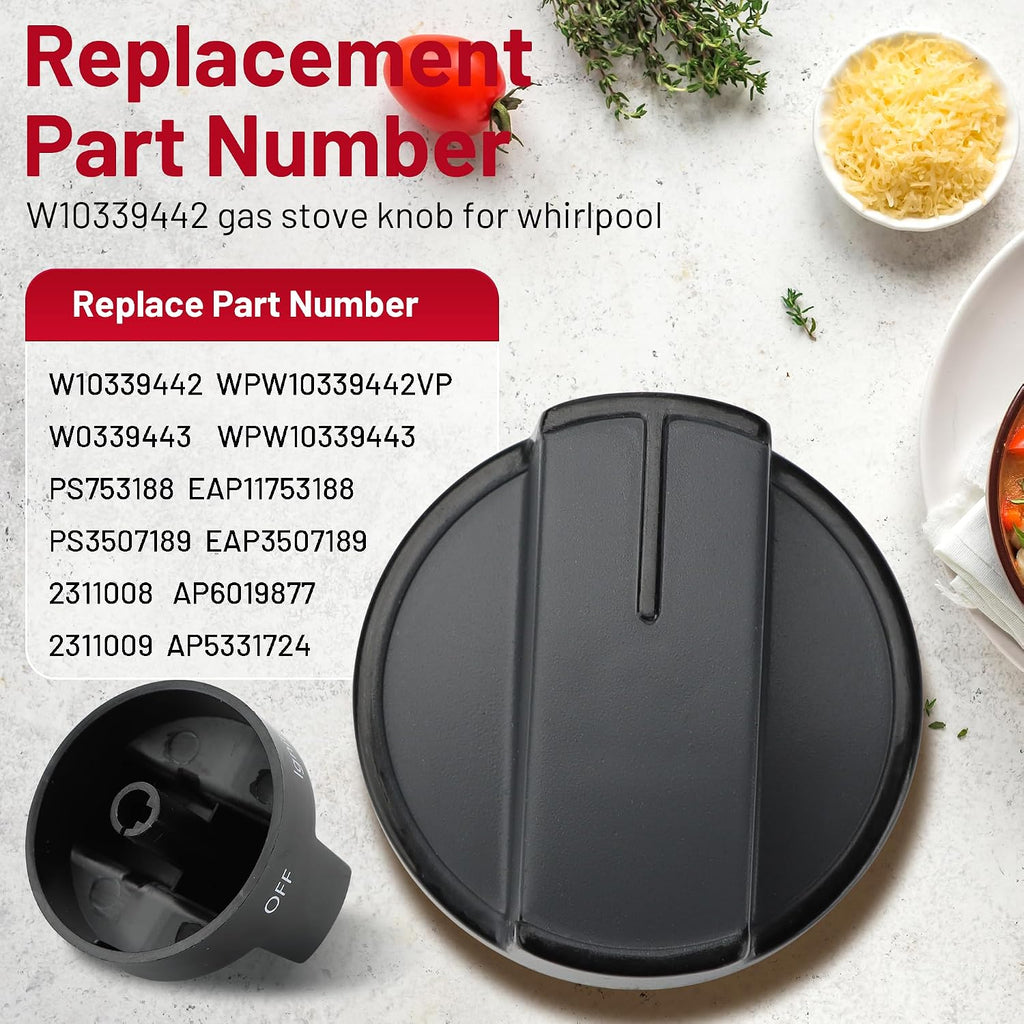 W10339442 Stove Knobs Replacement for Whirlpool Gas Range