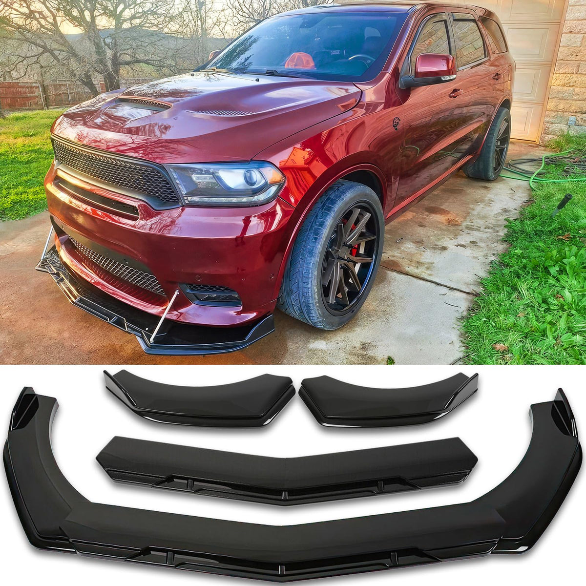 Universal Front Lip Spoiler Splitter Front Bumper Lip Adjustable