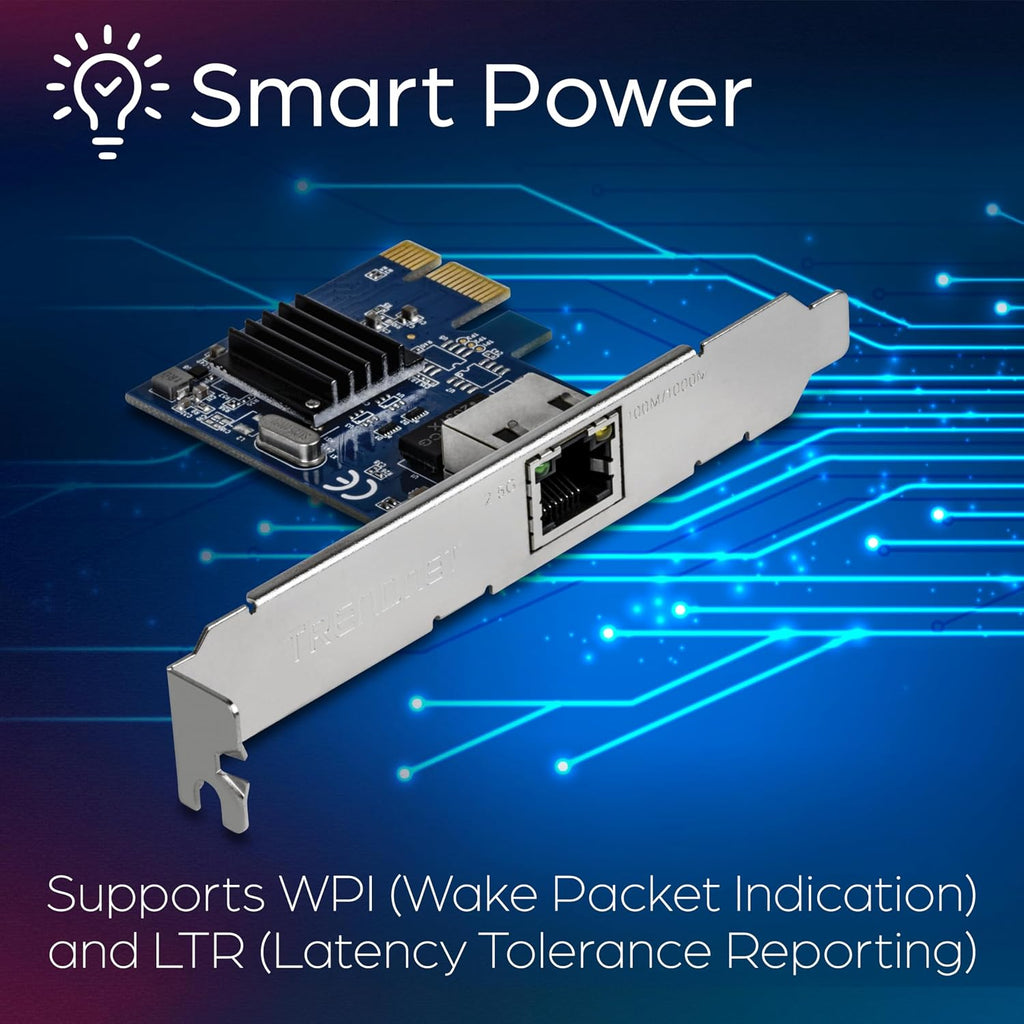 TRENDnet 2.5GBase-T PCIe Network Adapter, TEG-25GECTX