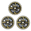 TOLESA 7-1/4 Circular Saw Blades, 24/40/60T for Woodworking, 3-Pack