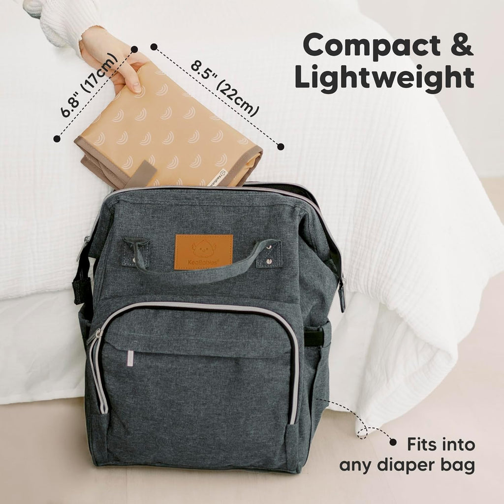 Portable Diaper Changing Pad, Easy Wipe Clean - Foldable Waterproof Baby Changing Mat for Diaper Bag, Compact