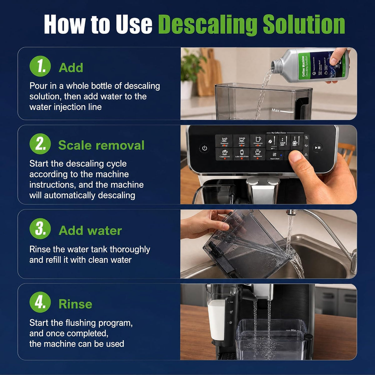Coffee Machine Descaling Solution for Philips ,Remove Scale,Pure Coffee,1 L
