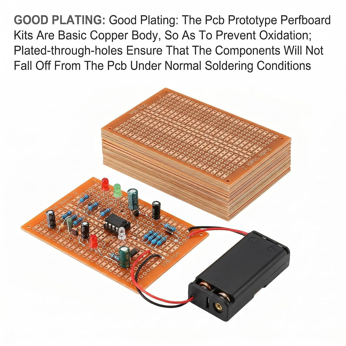 15PCS PCB Board Prototype Perf Boards, 5x7cm 1-2-3 Circuit Board for DIY Soldering Electronic Projects and Electronic Experiment
